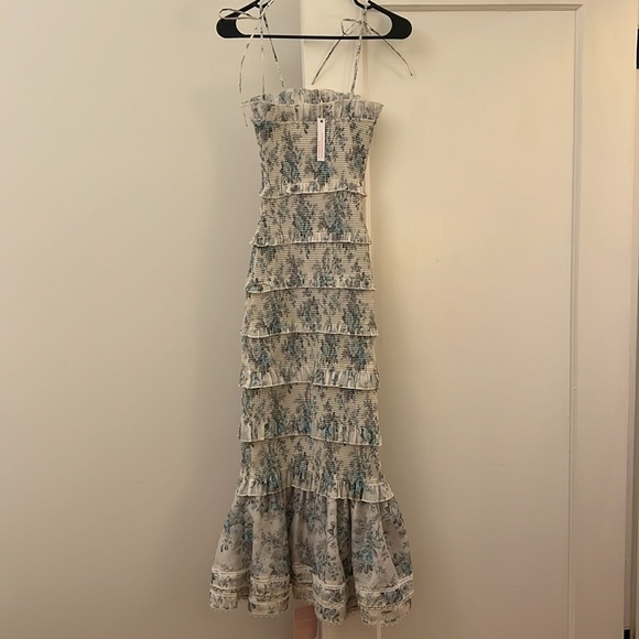 V. Chapman Geranium Dress Blue Bouquet XXS NWT - Picture 4 of 4